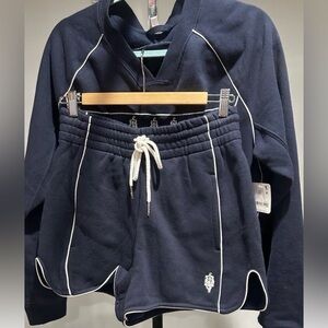 Free People NWT Seeing Double Navy Set